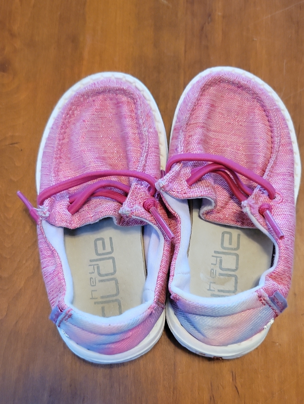 Kids Pink Glitter Slip-On Shoes